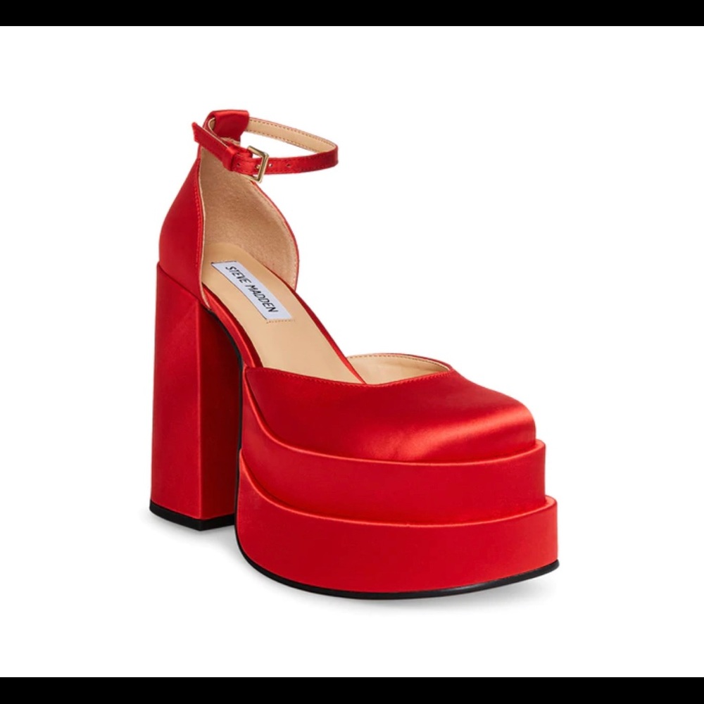Steve Madden Red Platform Heels